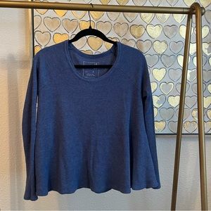 Free People we the free blue thermal long sleeve small